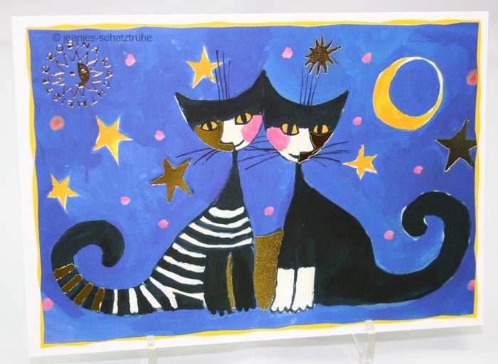 Postcard / Art Map / Art Print Rosina Wachtmeister Cat Moonlight Serenade 4022140354214 | eBay